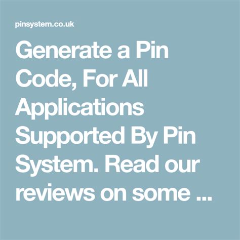 pin system generate code.